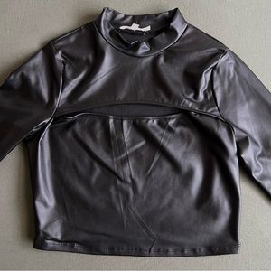 Vegan Leather Top